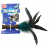 Zabawka dla kota GiGwi Johnny Stick Catnip z niebieskimi piórkami