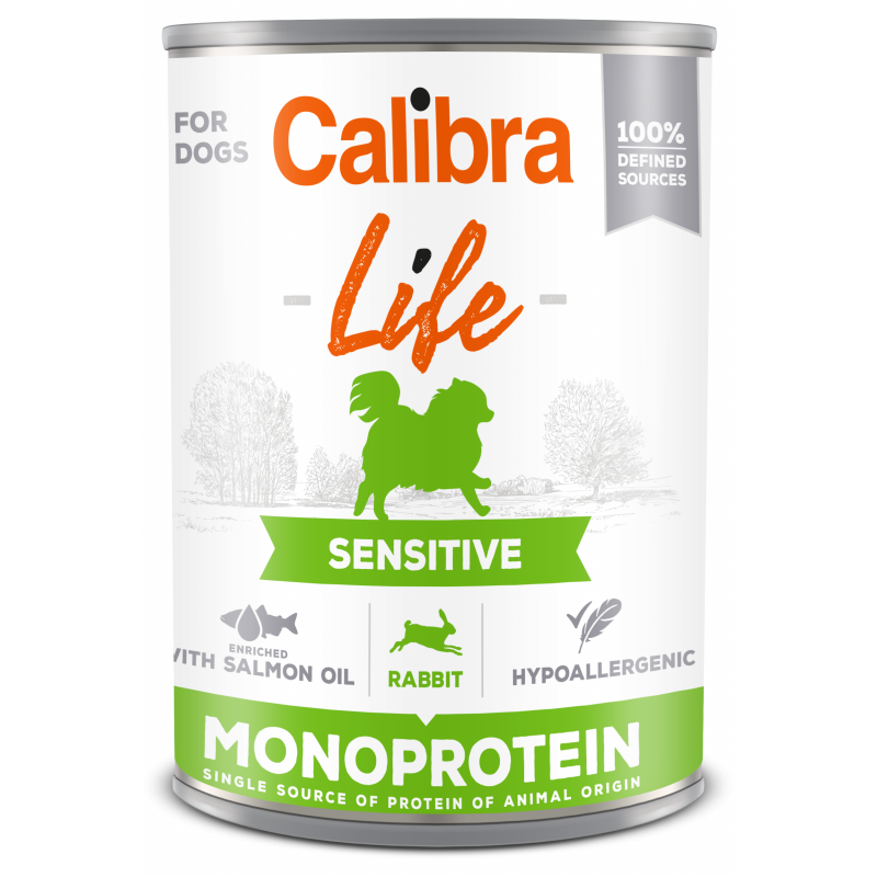 Calibra Dog Life konserwa Sensitive Rabbit 400 g