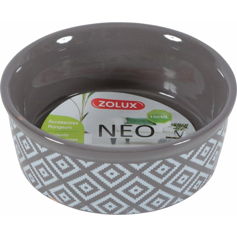 Miska ceramiczna NEO gryzoń 150ml brązowa Zolux