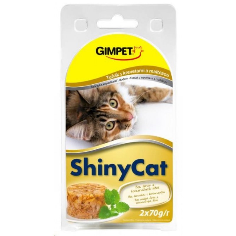 Gimpet kot konz. ShinyCat tuńczyk/krewetka/maltoza 2x70g