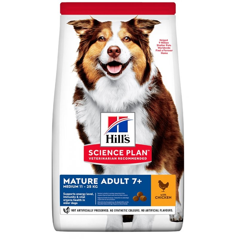 Hill's Can.Dry SP Mature Adult 7+ Medium Chicken 14kg