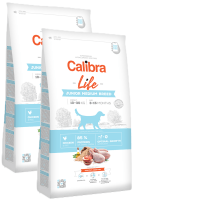 2x Calibra Dog Life Junior Medium Breed Chicken 12 kg