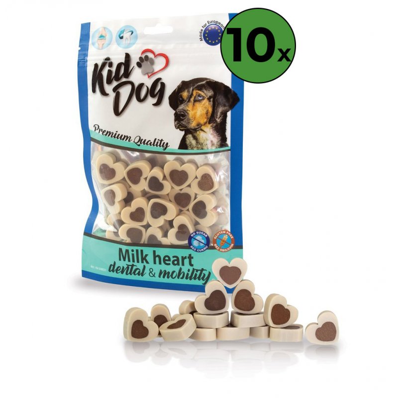 KIDDOG dentystyczne serduszka waniliowe 10x80 g