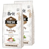 2x Brit Dog Fresh Turkey & Pea Light Fit & Slim 12kg
