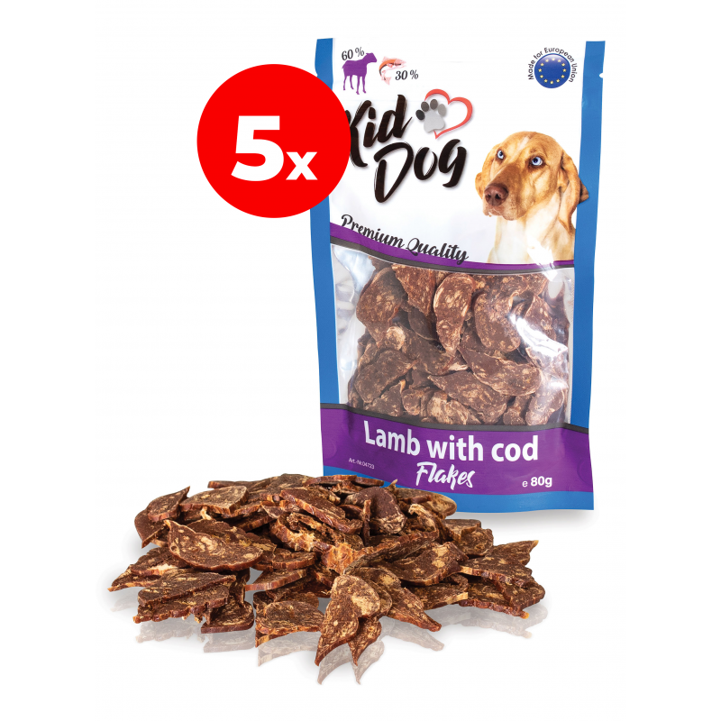 KIDDOG jagnęcina z dorszem morskim 5 x 80 g