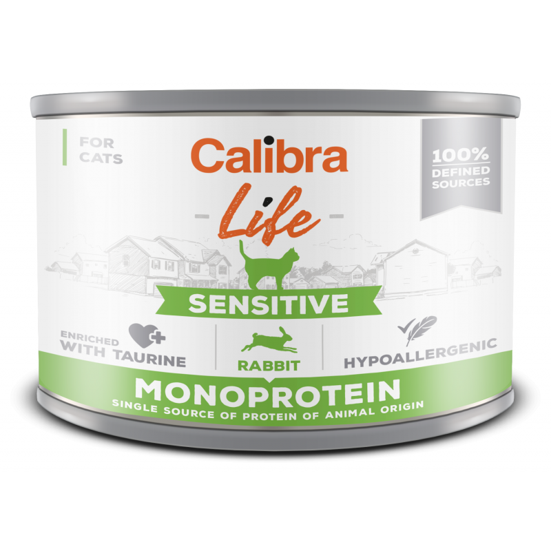 Calibra Cat Life konz. Sensitive Rabbit 200 g (min. odběr 6 ks)
