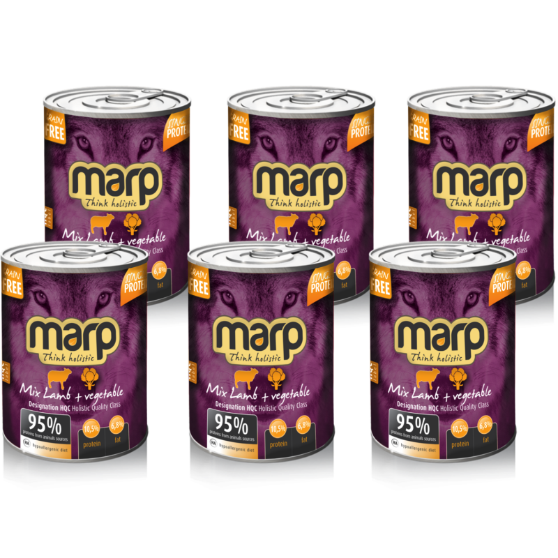 Marp Mix puszka dla psów jagnięcina + warzywa 6x400g