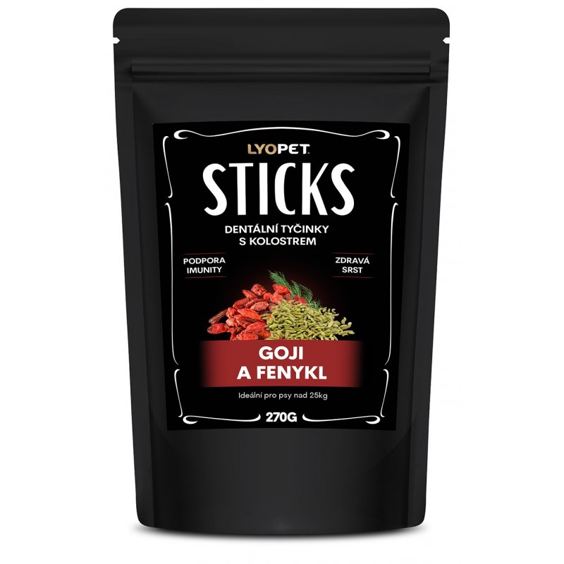 LYOPET STICKS GOJI I FENICKLE - Batony dentystyczne z siarą 270 g