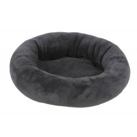 Szare pluszowe okrągłe łóżko Amélie 50cm
