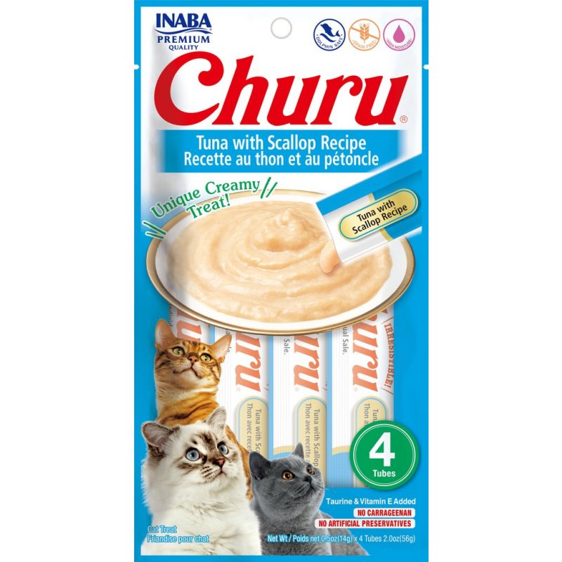 Churu Cat Tuna with Scallop 4x14g