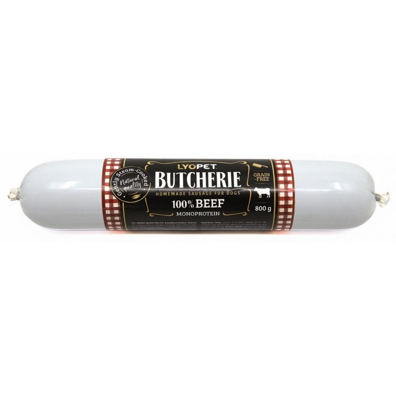 LYOPET Butcherie Beef sausage 800 g