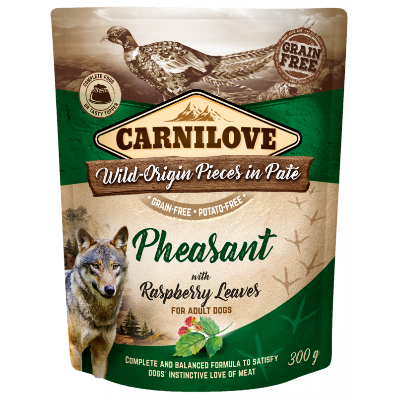 Carnilove Dog Pouch Paté Pheasant with Raspberry Leaves 300g