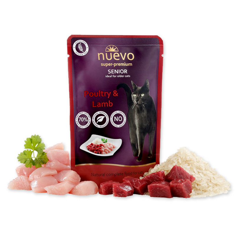 Nuevo kot kieszonkowy senior drób i jagnięcina z ryżem 85g