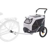Przyczepka rowerowa z funkcją szybkiego montażu S 58 x 93 x 74/114 cm szara