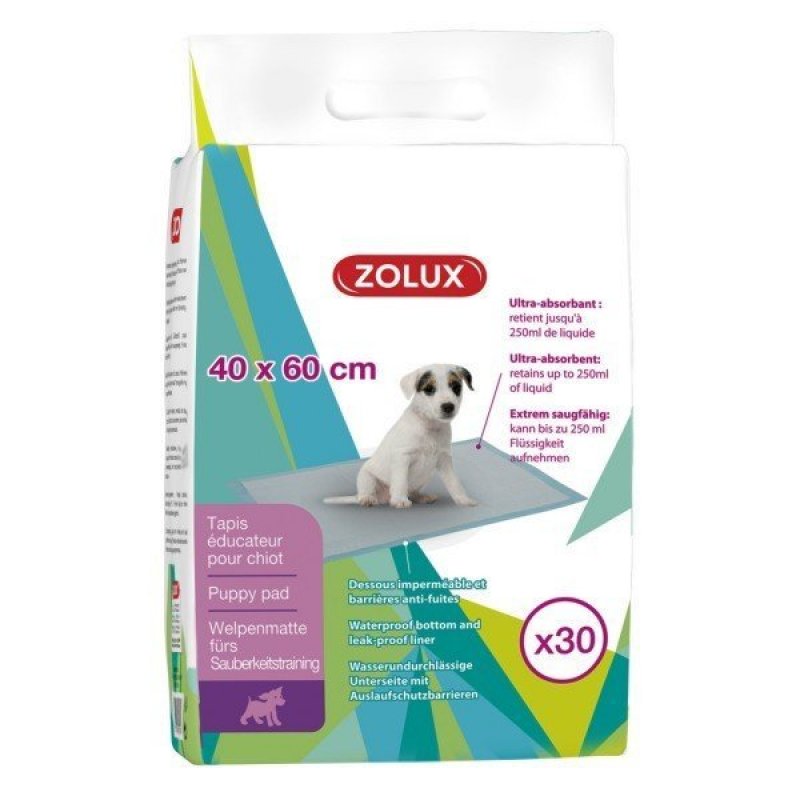 Mata dla szczeniąt 40x60cm ultra chłonna, opakowanie 30 sztuk Zolux