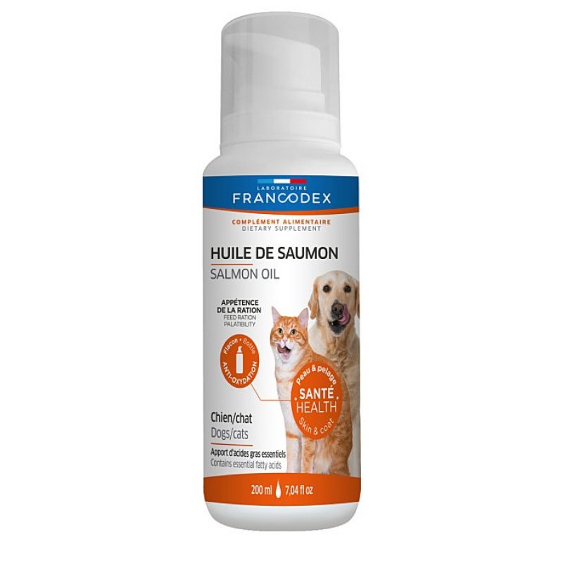 Francodex Salmon Oil olej z łososia dla psów i kotów 200ml