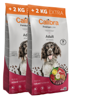 2x Calibra Dog Premium Line Adult Beef 12 kg + 4 kg