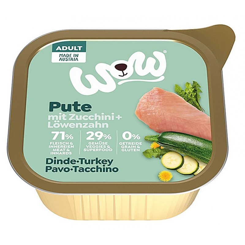 WOW Indyk z cukinią Adult pasztet 150g