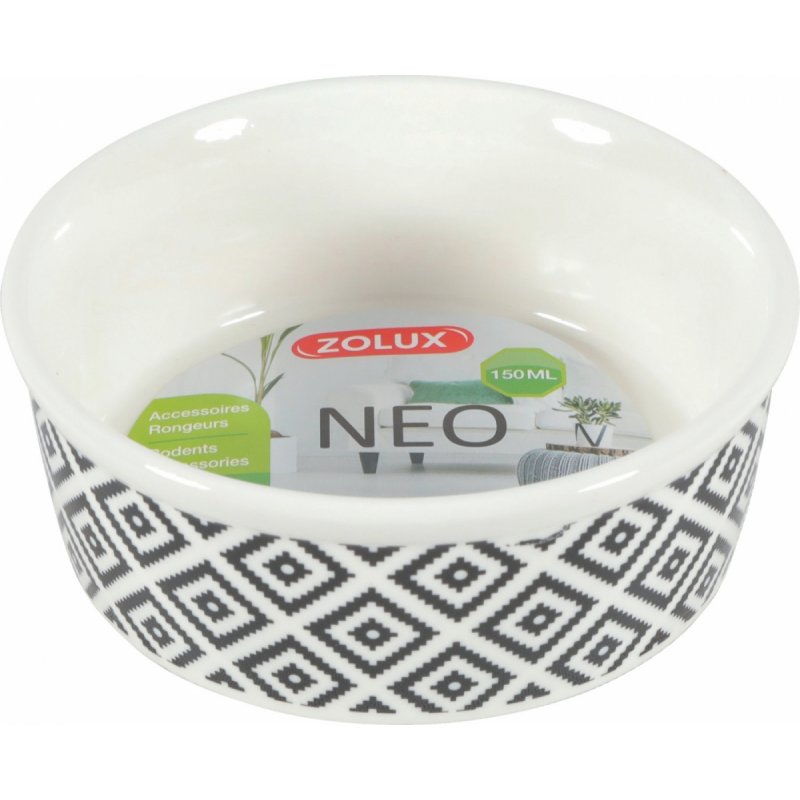 Miska ceramiczna NEO gryzoń 150ml biała Zolux
