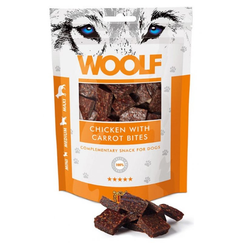 WOOLF Kurczak z kęsami marchwi 100g