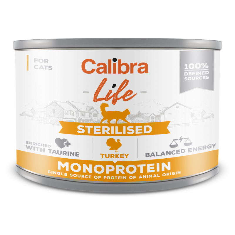 Calibra Cat Life konserwa Sterilised Turkey 200 g