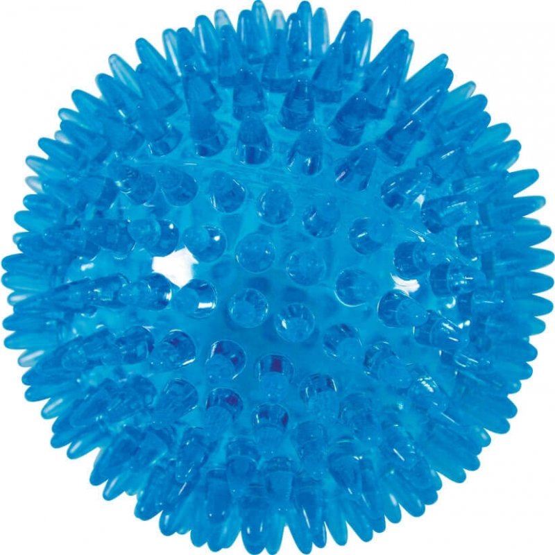 Zabawka dla psa BALL SPIKE TPR POP 13cm z kolcami turkusowa Zolux