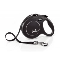 Smycz FLEXI Classic NEW L z paskiem 5m / 50kg czarna