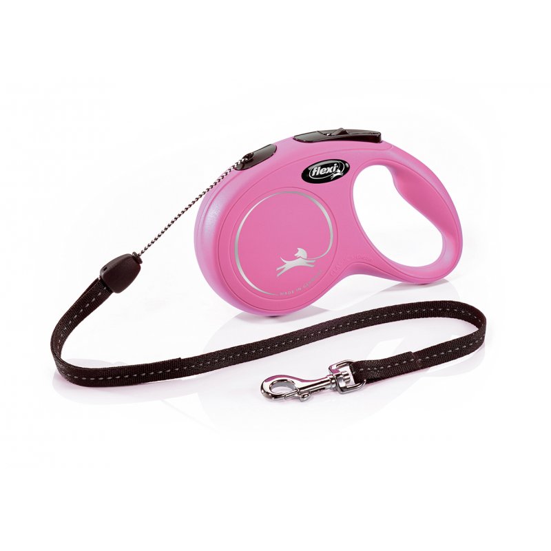 Smycz FLEXI Classic NEW S linka 8m / 12kg różowa
