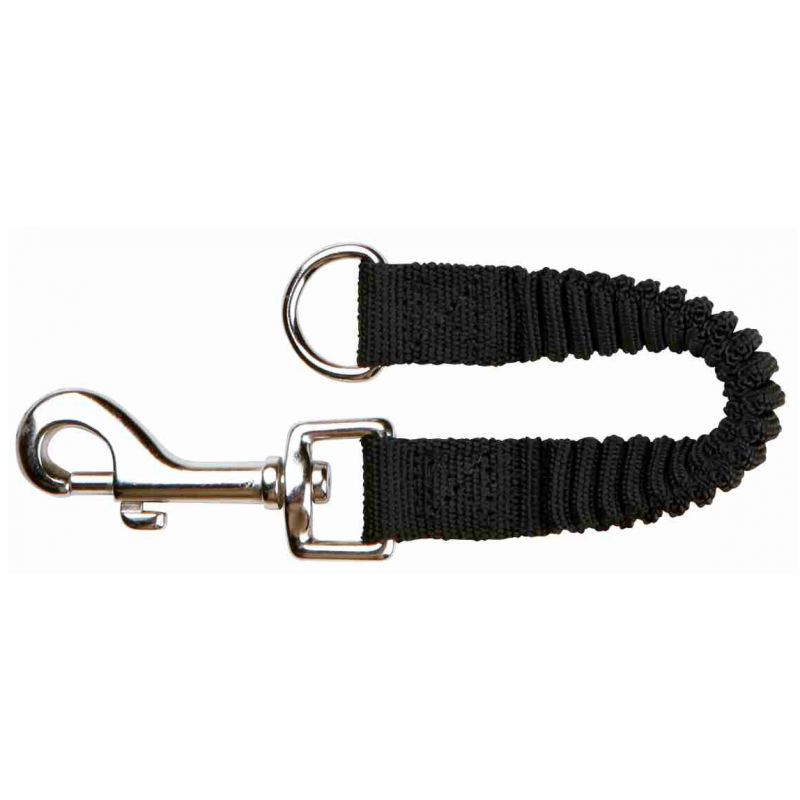 Amortyzator, smycz nylonowa z gumą M-L 26 cm/20 mm czarny