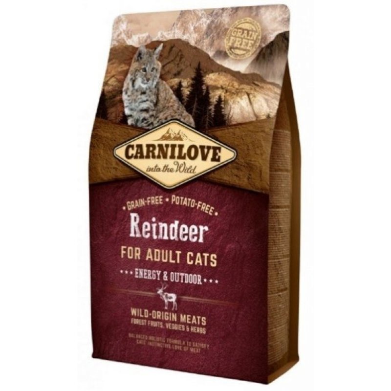 Carnilove Cat Reindeer for Adult Energy & Outdoor 2kg