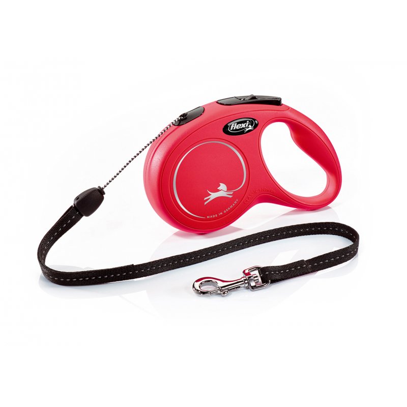 Smycz FLEXI Classic NEW S kabel 8m / 12kg czerwona