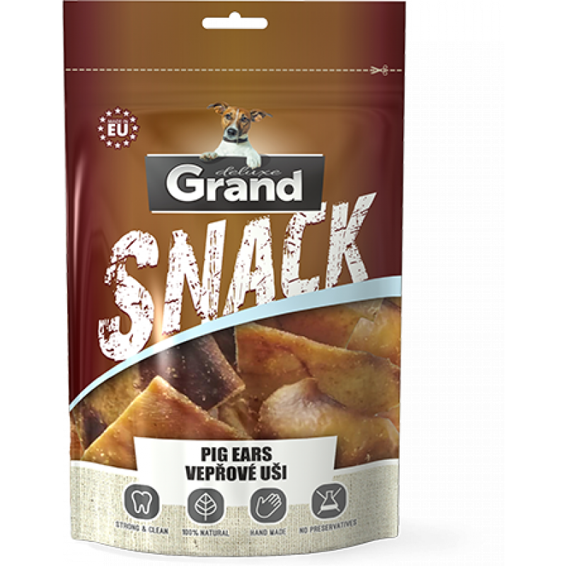 GRAND Deluxe Ucho świni. krojony przysmak dla psów 100g