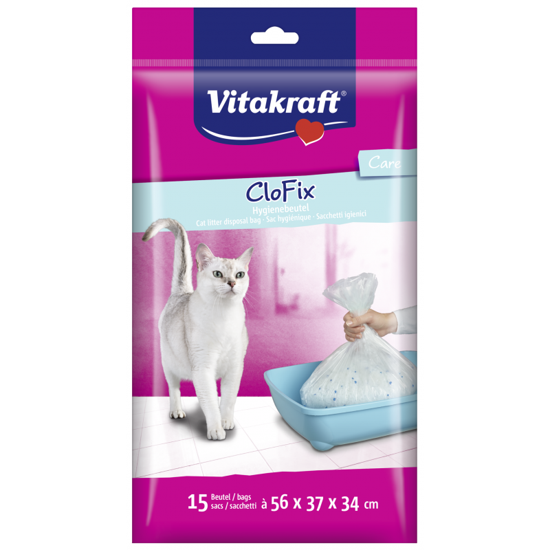 Zapasowe woreczki toaletowe dla kotów Vitakraft CloFix (15szt.)