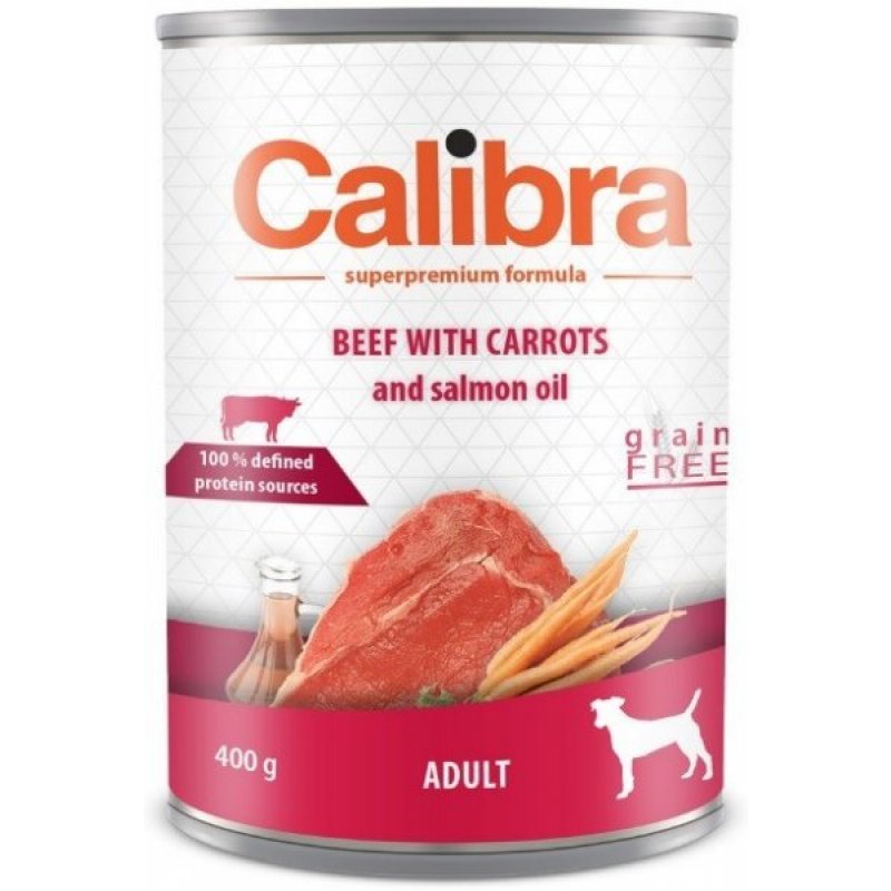Calibra Adult wołowina z marchewką konserwa 400g