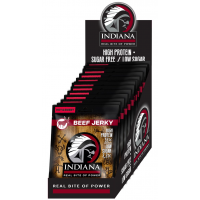 INDIANA Jerky wołowina Hot & Sweet 375g - display