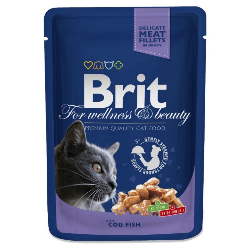 Brit Premium Cat kapsa with Cod Fish 100g