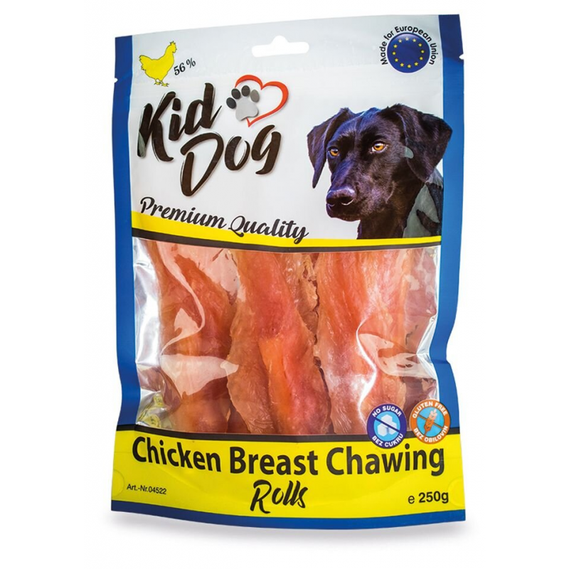 KIDDOG Pierś z kurczaka na paluszku bawolym 250 g