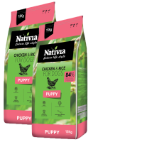 2x Nativia Dog Puppy 15kg