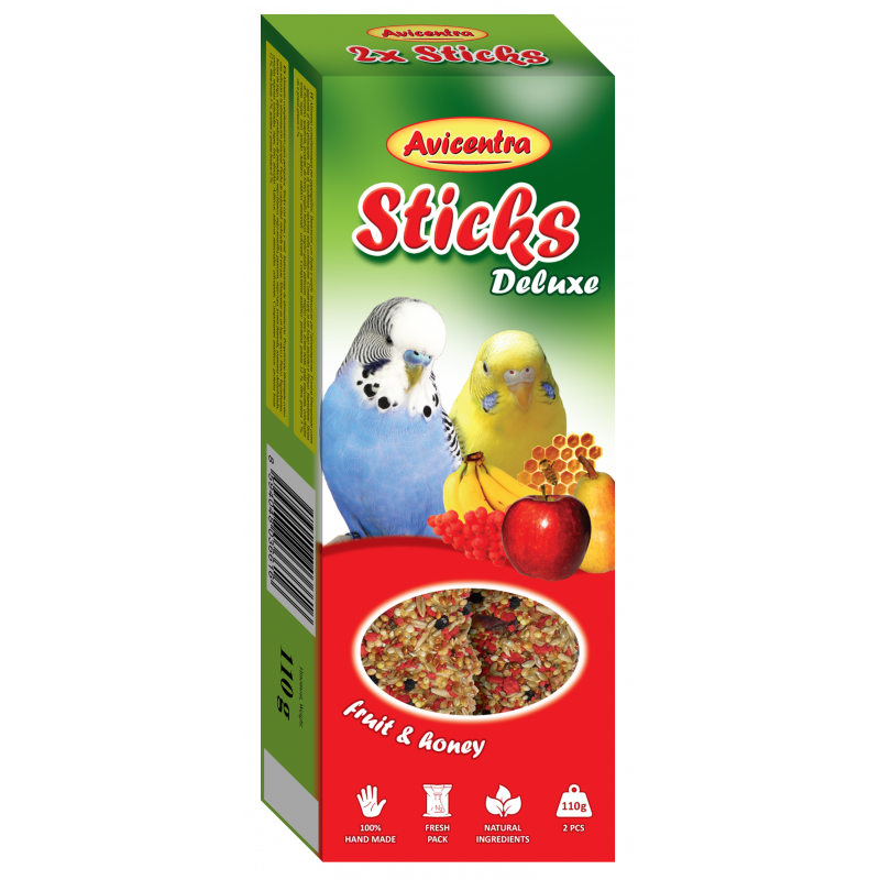 Avicentra budgie paluszki - owoce + miód 2szt