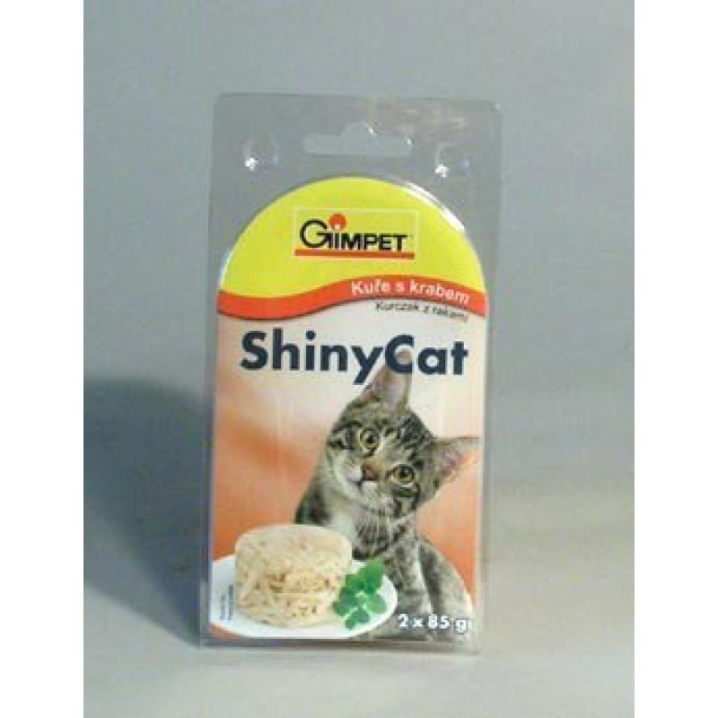 Gimpet cat w puszce ShinyCat kurczak / krab 2x70g