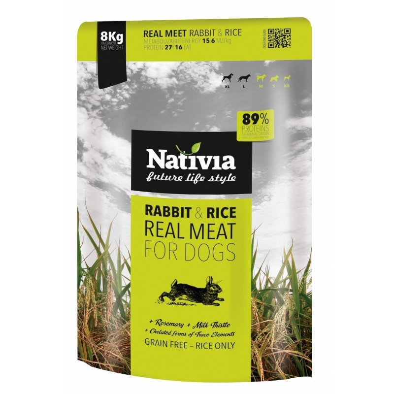 Nativia Real Meat Rabbit & Rice 8kg WYPRZEDAŻ