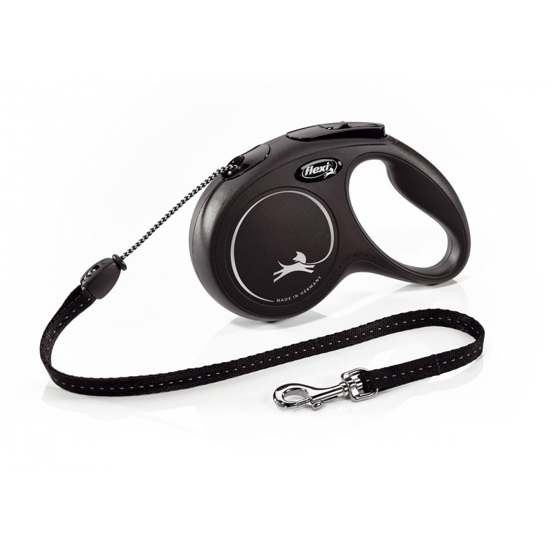 Smycz FLEXI Classic NEW M linka 5m / 20kg czarna