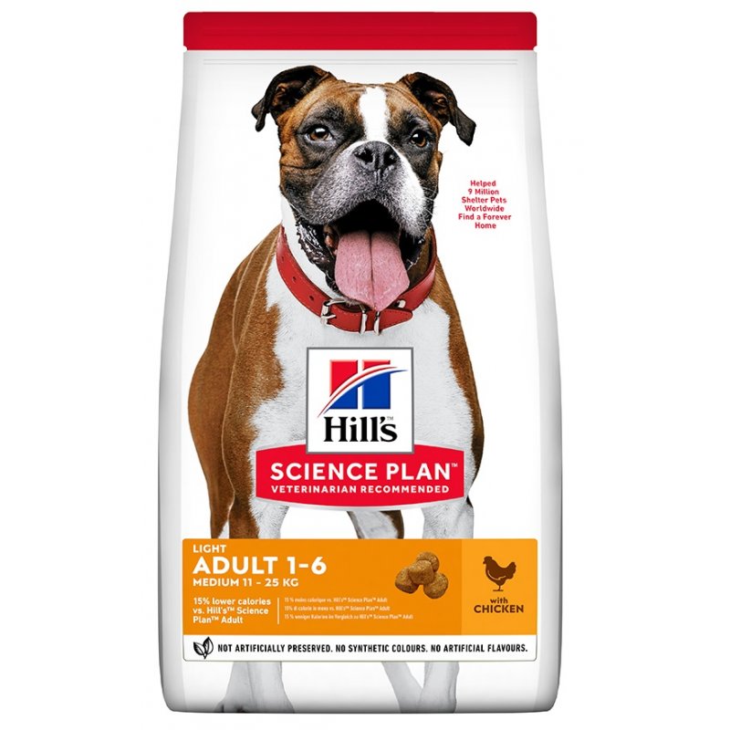 Hill's Can.Dry SP Light Adult Medium Chicken 14kg