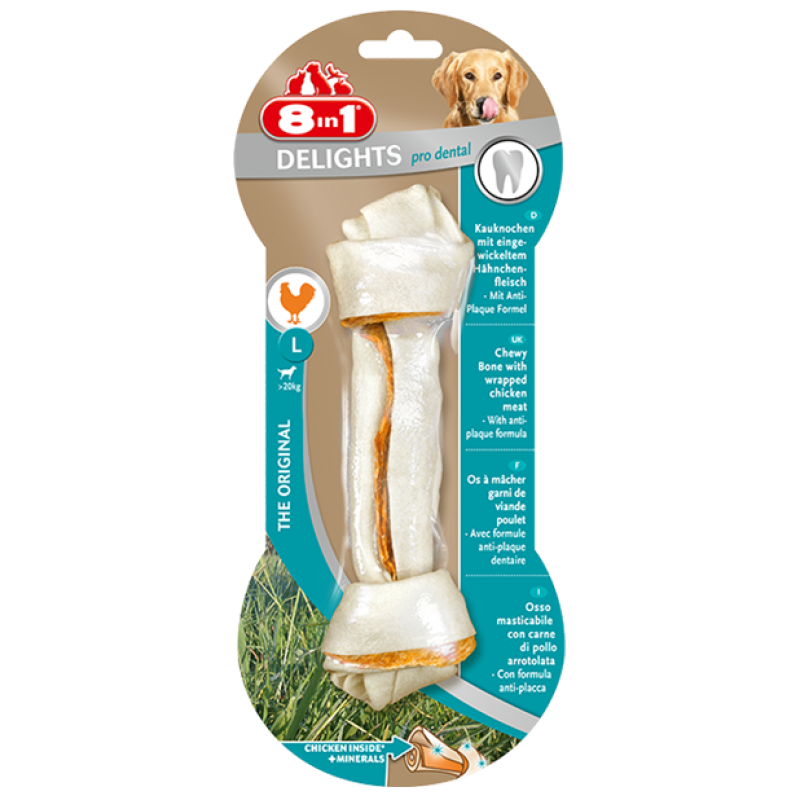 Kość do żucia z minerałami Dental Delights L 1szt