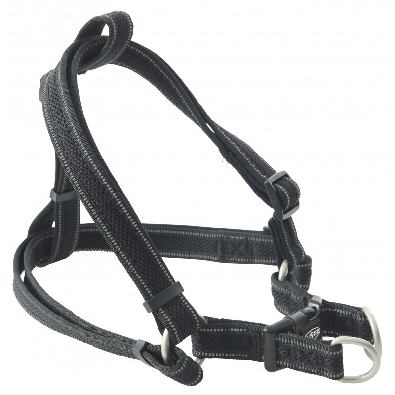 Szelki BUSTER Airmesh odblaskowe M, 25mm czarne