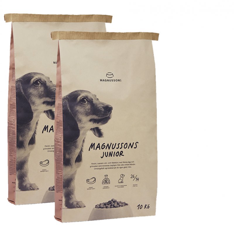2 x Magnusson Meat & Biscuit Junior 10kg