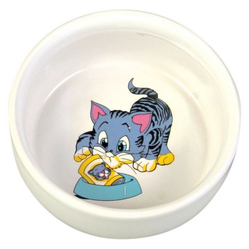Ceramiczna miska dla kota z motywem 0,3l (11cm) TRIXIE