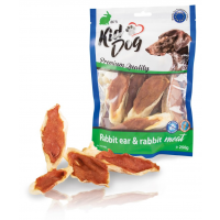 Ucho królika KIDDOG nadziewane królikiem 250g