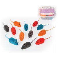 Pudełko na zabawki Mysz zamsz 6 cm / 12szt