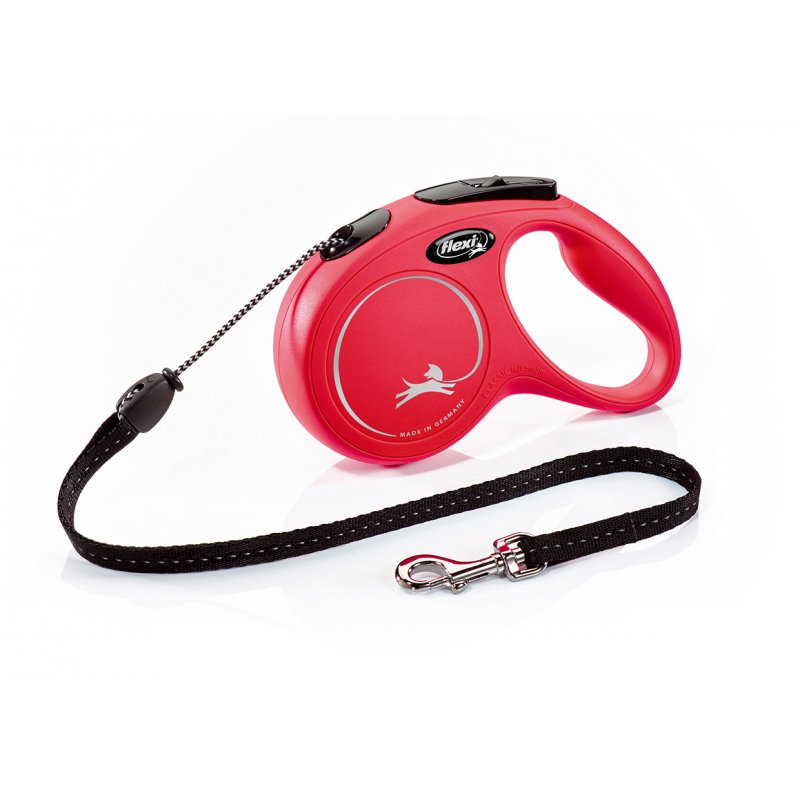 Smycz FLEXI Classic NEW M linka 5m / 20kg czerwona